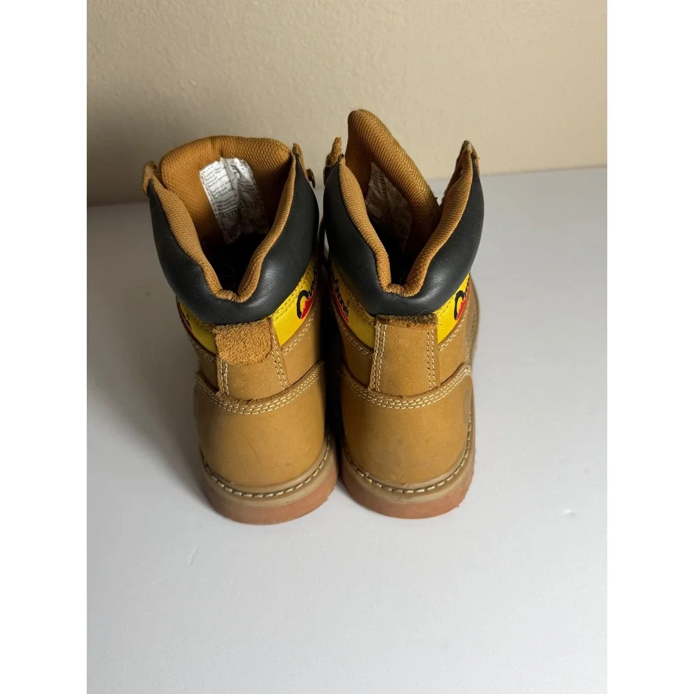 OverStone Mens Steel Toe Work Boots Wheat Leather Goodyear Welted